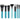 Teal Pro Glam 8-Pc Makeup Brush Set - Be in the Pink