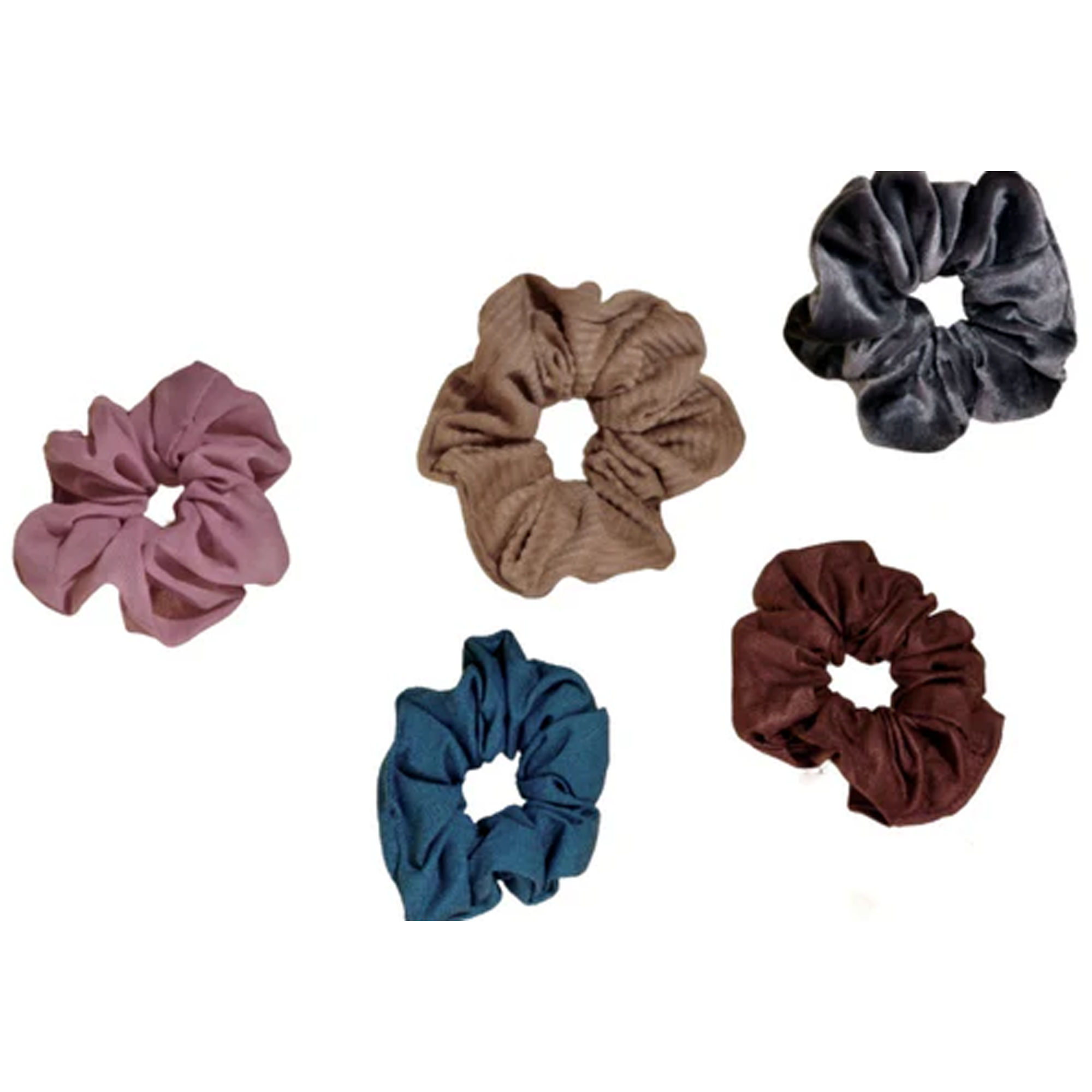 Fashion Scrunchie Variety Pack (5 Count)