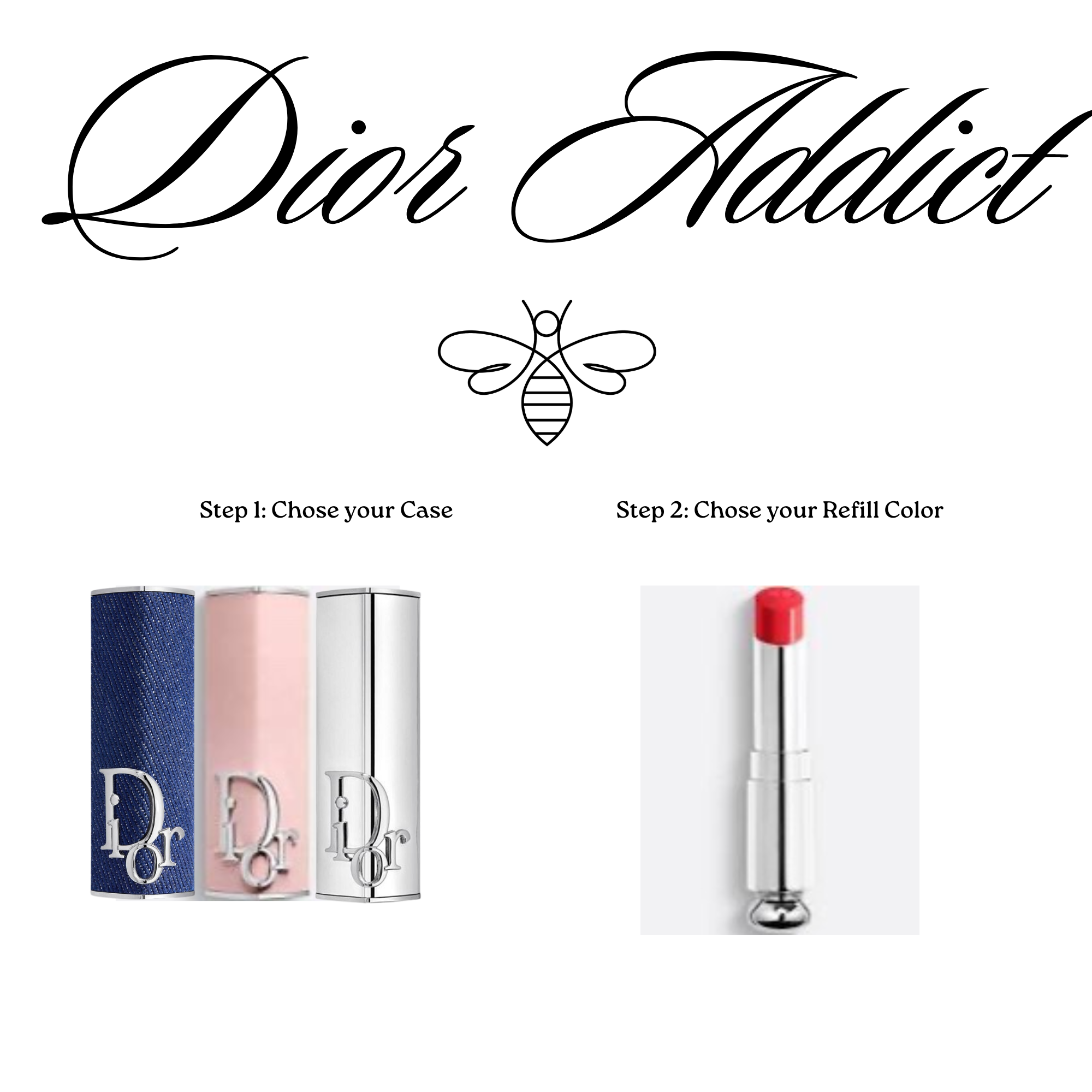 Dior Addict Refillable Couture Lipstick Case - Indigo Denim