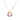 Rainbow Baguette Halo Bezel Necklace - Be in the Pink