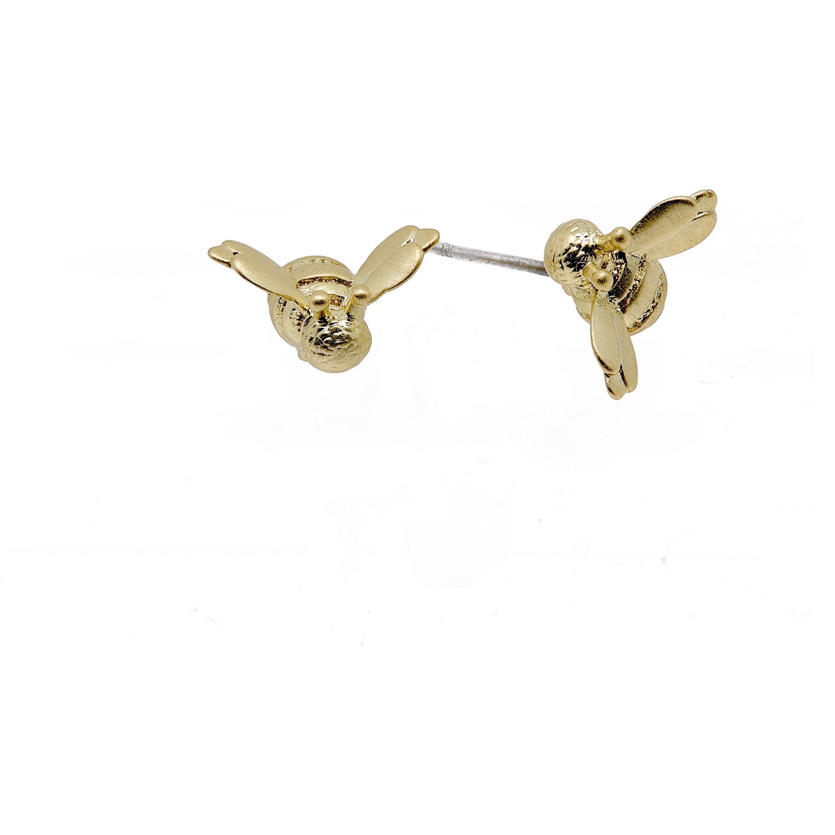 Yellow Gold Bee Earrings by Ted Baker