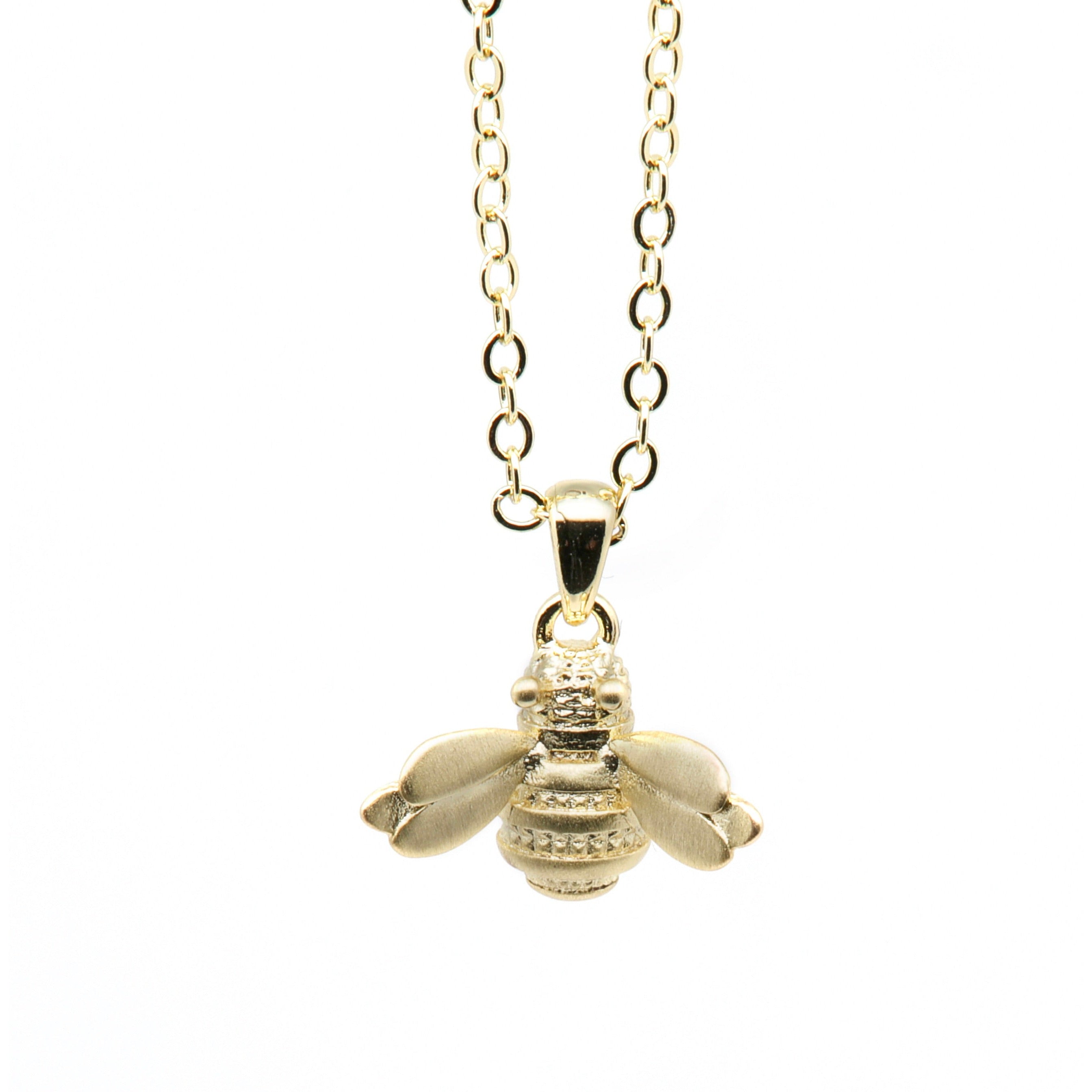Yellow Gold Bee Necklace by Ted Baker