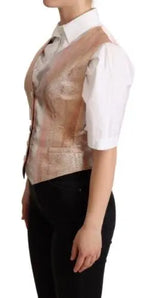 Pink Mettalic and Silk  Waist Coat - Be in the Pink