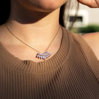 Rose Gold Marquise Drop Necklace - Be in the Pink