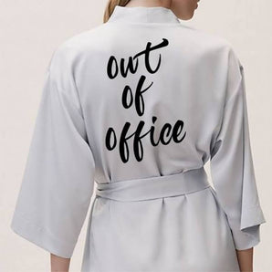 Out of Office Satin Robe