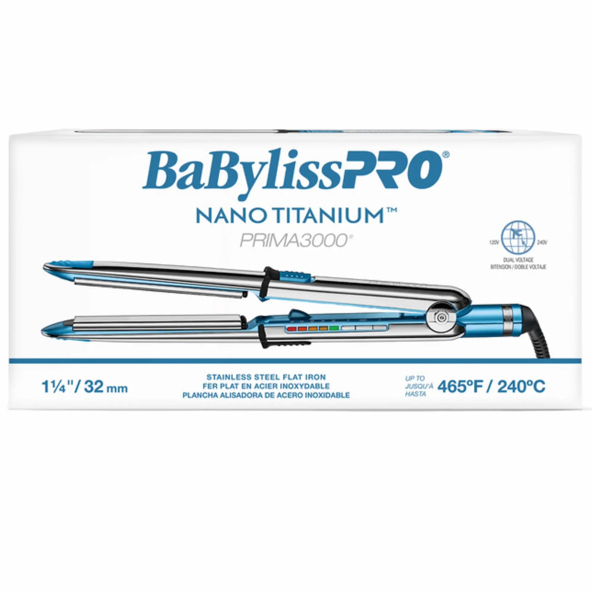 Nano Titanium Prima Ionic Hair Straightener, 1.25" - Be in the Pink
