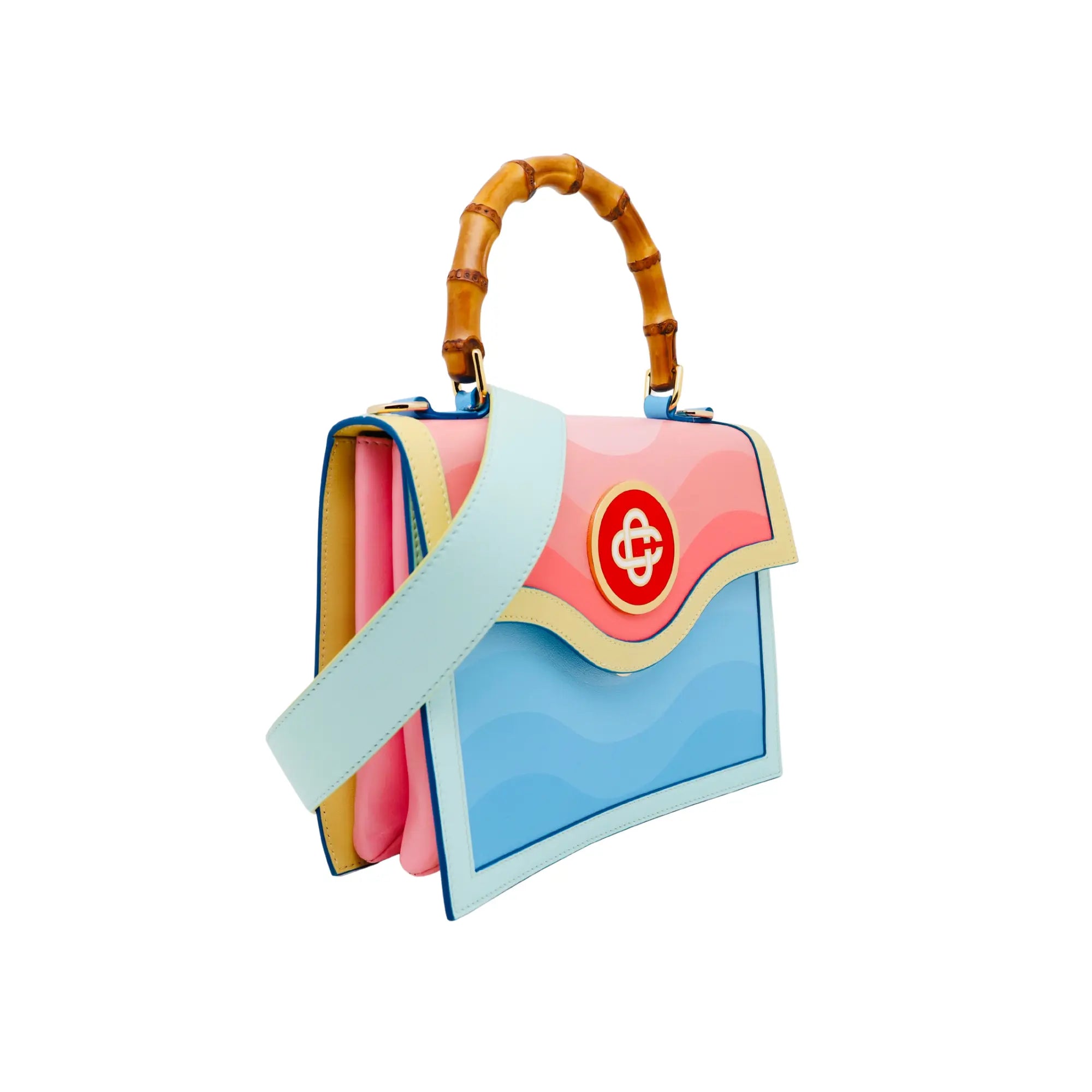 トートバッグ CASABLANCA Woman Tote bags Multicolor AS25BAG122 01 Casablanca - Jeanne Colorblock Top Handle Bag – Be in the Pink