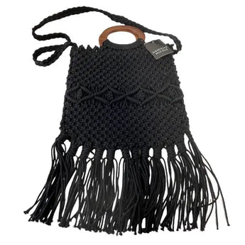 Black Macrame Purse - Be in the Pink