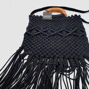 Black Macrame Purse - Be in the Pink