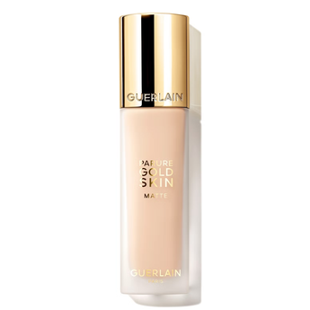 Guerlain foundation bottle on a white background