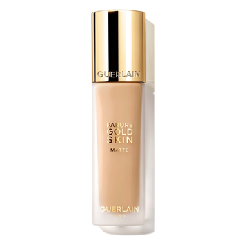Guerlain foundation bottle on a white background