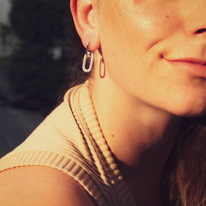 Paperclip Chain-Link Drop-Earrings