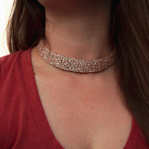 Multi-Shape Thick Rose Gold Choker