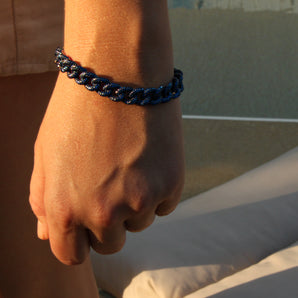 BIP Blue Pave Cuban Bracelet