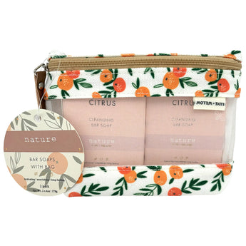 2-Pack Bar Soaps with Cosmetic Pouch - Be in the Pink