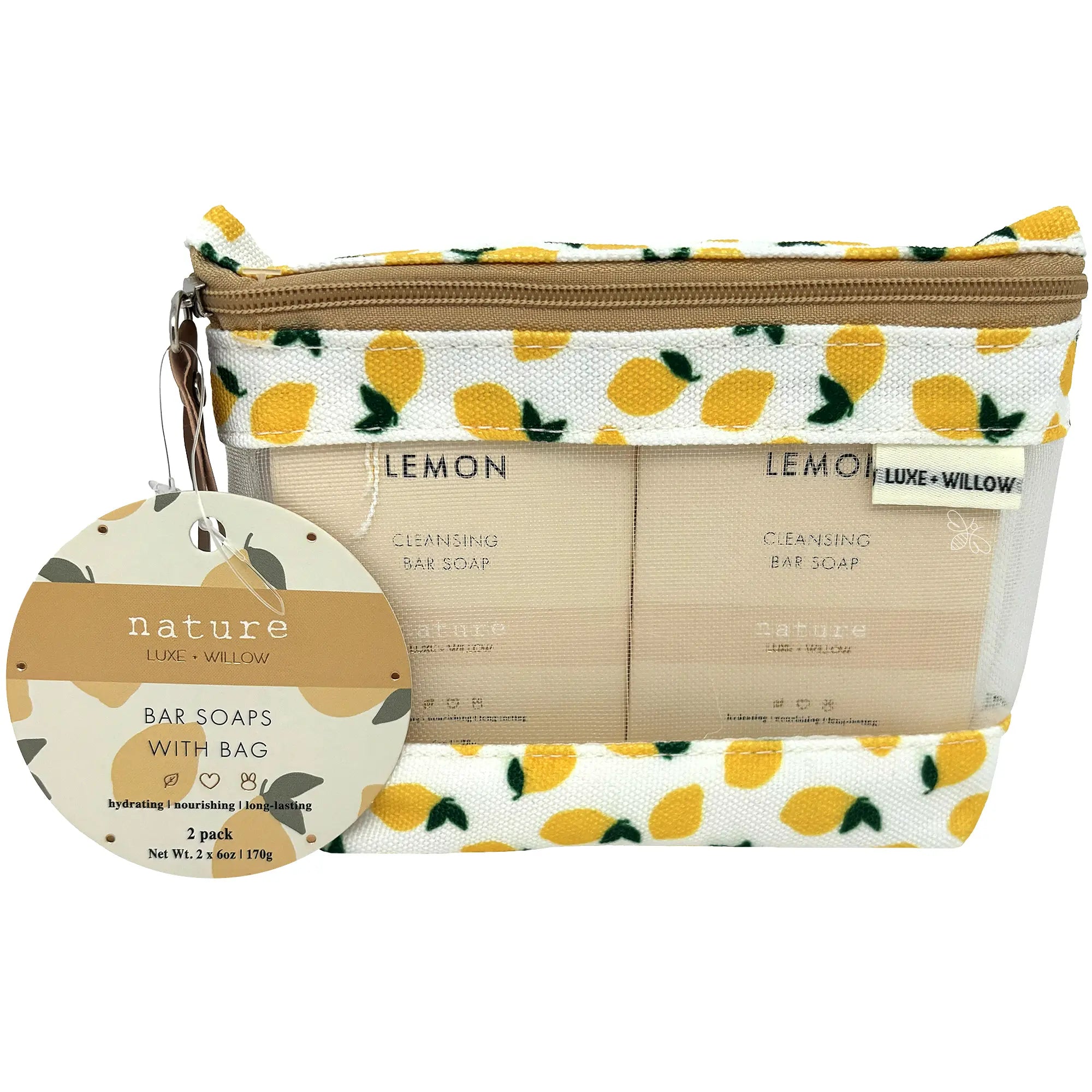 2-Pack Bar Soaps with Cosmetic Pouch - Be in the Pink