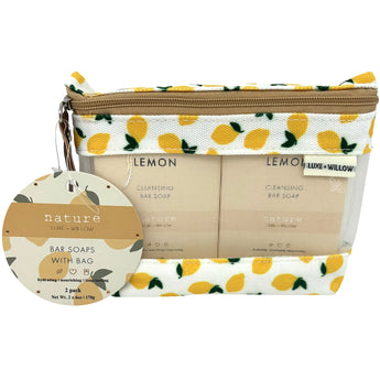 2-Pack Bar Soaps with Cosmetic Pouch - Be in the Pink