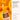 An orange-tinted lip balm tube labeled 'LIMONCELLI & ORANGE' with marketing text on the right reading 'Protect What You Love' and ingredient benefits, set against a blurred orange background.