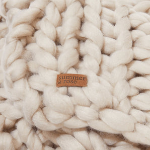 Mia Knitted Chunky Throw Blanket - Be in the Pink