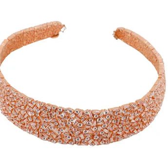 Multi-Shape Thick Rose Gold Choker - Be in the Pink