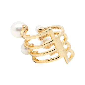 Pearl Four Row Open Cocktail Ring - Be in the Pink