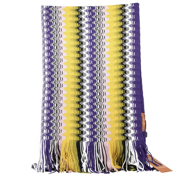 Missoni Scarf With Fringes, a Geometric Pattern, & Bright Colors - Be in the Pink