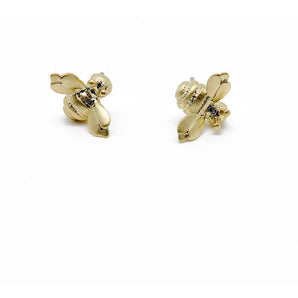 Yellow Gold Bee Earrings by Ted Baker - Be in the Pink