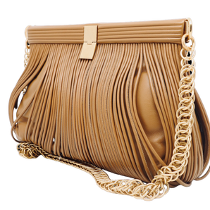 Proenza Schouler Tan Rolo Flame Clutch