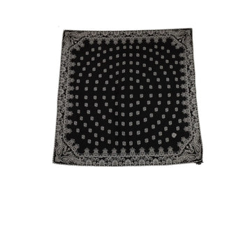 St. Laurent Black Silk Foulard (YSL) - Be in the Pink