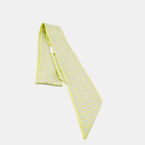 Givenchy Yellow 4G Monogram-Print Silk Scarf